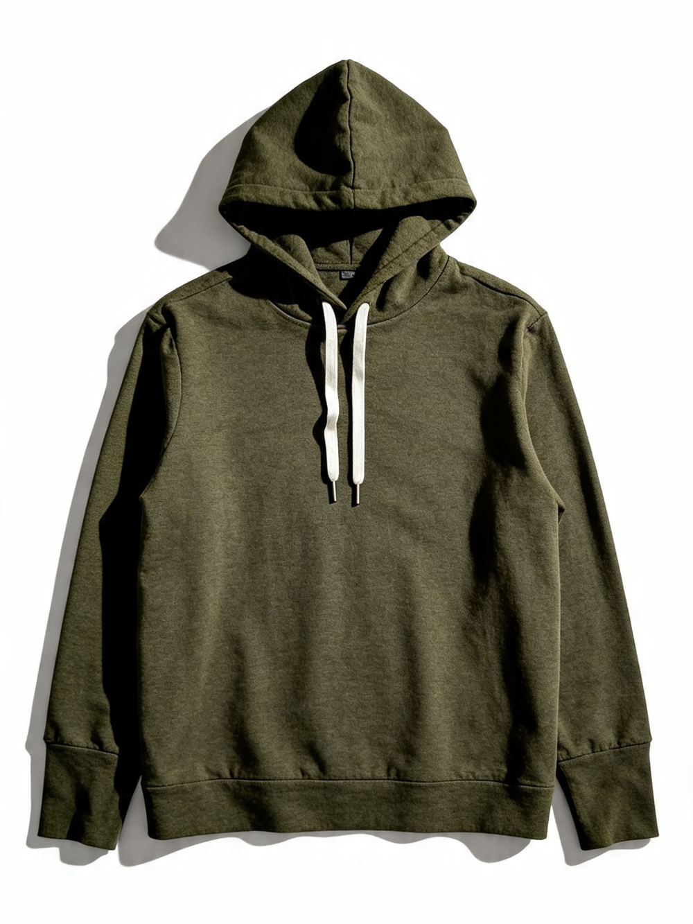 Women's Olive Green Hooded Pullover Sweatshirt
